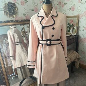 Elle Pink & Black Vintage Trenchcoat
